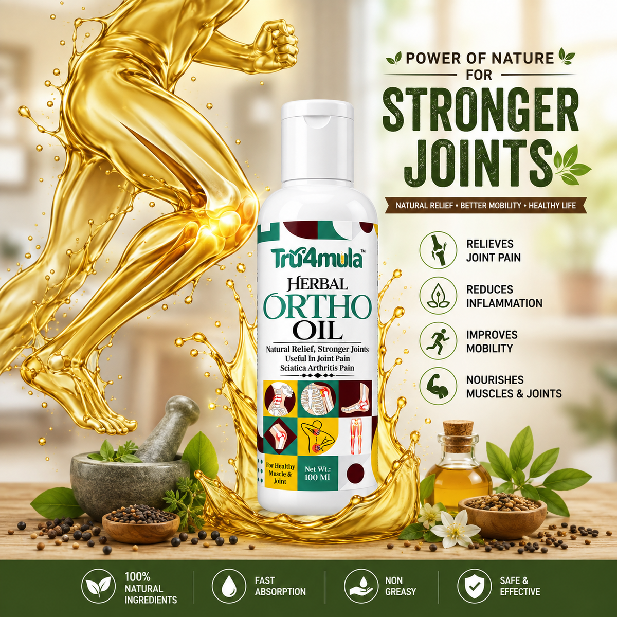 Tru4mula ™ Herbal MASSAGE OIL |